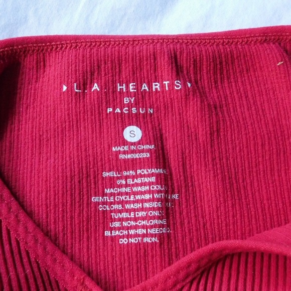 Pacsun Ribbed Red Tank Top - Picture 2 of 6